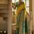 Pear Banarasi silk blend Contrast Copper Zari Weaving Saree 