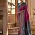 Purple Banarasi silk blend Contrast Copper Zari Weaving Saree 