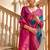 Teal Banarasi silk blend Contrast Copper Zari Weaving Saree 