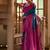 Teal Banarasi silk blend Contrast Copper Zari Weaving Saree 