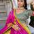 Mustard Yellow Tussar Silk Kalamkari Print Lehenga Choli