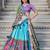 Sea Green Kalamkari Printed Tussar Silk Lehenga Choli