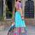 Sea Green Kalamkari Printed Tussar Silk Lehenga Choli