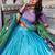 Sea Green Kalamkari Printed Tussar Silk Lehenga Choli