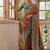 Brown Banarasi silk blend Contrast Zari Weaving Saree 