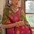 Dark Olive Banarasi silk blend Contrast Zari Weaving Saree 