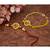 Raksha bandhan combo of red kundan rakhi and lumba set for bhaiya bhabhi with roli chawal and written greeting note.