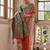 Orange Banarasi silk blend Contrast Zari Weaving Saree 