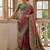 Light Plum Banarasi silk blend Contrast Zari Weaving Saree 