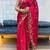 Red Fancy Fabric Embroidered Saree With Blouse Set