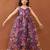 Rakhi Special Purple Floral Organza Maxi Dress with Zari Work & Matching Pants 