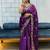 Purple Embroidered Fancy Fabric Saree With Blouse Set