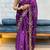 Purple Embroidered Fancy Fabric Saree With Blouse Set