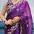 Purple Embroidered Fancy Fabric Saree With Blouse Set