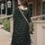Green rangoli silk heavy sequins & thread embroidered short kurti with sharara
