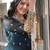 Navy blue faux blooming anarkali gown with zari & sequin embroidery and mint dupatta     fully stitched festive wear