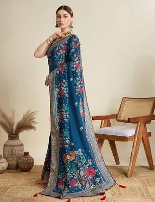 BlueWoven with table printed cotton saree 4