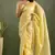 ready to wear yellow color chiffon fabric saree for graceful bollywood style saree