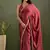 ready to wear maroon color chiffon fabric saree for graceful bollywood style saree