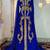 Royal blue designer moroccan wedding kaftan