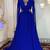 Royal blue designer moroccan wedding kaftan