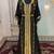 Black and gold islamic wedding designer moroccan kaftan