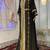 Black and gold islamic wedding designer moroccan kaftan