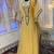 Beige and black designer islamic takchita kaftan