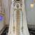 White and gold wedding party wear moroccan kaftan