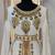 White and gold wedding party wear moroccan kaftan