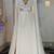 White and gold wedding party wear moroccan kaftan