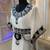 White and black stylish arabic takchita kaftan