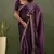 ready to wear purple color chiffon fabric solid partywear saree