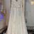 White and gold moroccan hand beaded designer kaftan