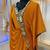 Mustard islamic party wear kaftan dress