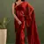 ready to wear red color chiffon fabric solid partywear saree