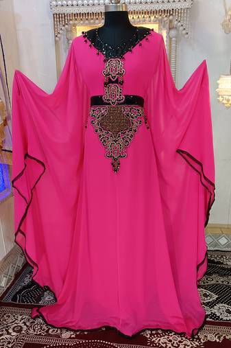 Gulal pink islamic arabic stylish designer caftan