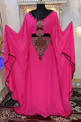 Gulal pink islamic arabic stylish designer caftan