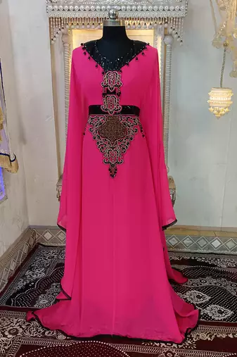 Gulal pink islamic arabic stylish designer caftan