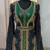 Darkgrey and bottlegreen wedding moroccan kaftan