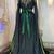 Darkgrey and bottlegreen wedding moroccan kaftan