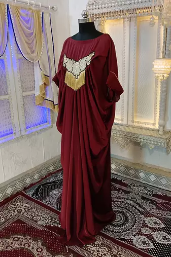 Brown arabic partywear kaftan