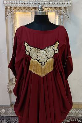 Brown arabic partywear kaftan 4