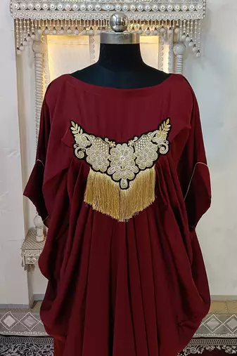 Brown arabic partywear kaftan