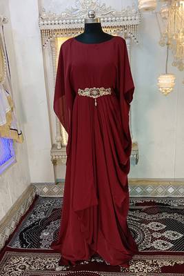 Brown islamic designer kaftan 1