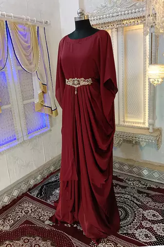 Brown islamic designer kaftan