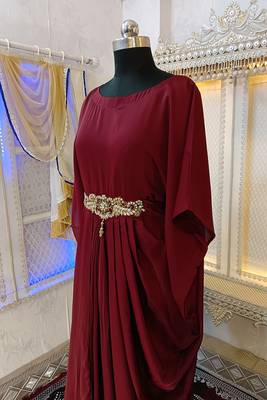 Brown islamic designer kaftan 3