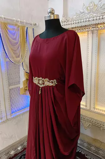 Brown islamic designer kaftan