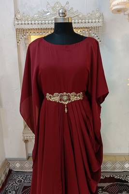 Brown islamic designer kaftan 4