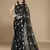 Black color soft net fabric multy thread embroidery work smart partywear saree